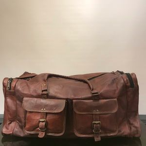 Komal’s Passion Leather Large Duffel Bag 26x12x12